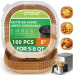 Air Fryer Liners Disposable, 100 Pcs Non-stick 8"SQUARE, Nature. Fixed Price $14.52.