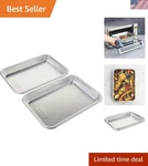 Natural Aluminum Eighth Sheet Baking Pans (2-PACK) Lifetime Durability. Fixed Price $31.99.