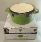 Martha Stewart Collection 2.75-QUART Enamel Cast Iron Round Casserole W/ Lid New. Fixed Price $25.00.
