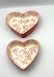 Temptations By Tara Red Floral Lace Set Of 2 Heart Shaped Baking Dishes Size S/m. Fixed Price $25.00.