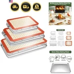 Baking Sheet Tray Cooling Rack With Silicone Mat Set, Stainless Steel .... Fixed Price $50.83.