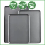 Everyday Nonstick Baking Sheet Set Cookie Pan Oven Tray Kitchen Cookware 3 Pack. Fixed Price $25.16.