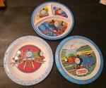 Lot Of Thomas Tank Engine & Friends Train Melamine Plate Set Percy James Harold. Fixed Price $20.00.