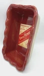 Rare Emile Henry Baking Dish Burnt Red Rectangle Ruffled Edge France 9.5 Nos. Fixed Price $59.99.