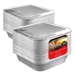 Stock Your Home 8 Square Foil Pans With Lids (50 Pack) - Pack, Silver. Fixed Price $49.22.