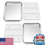 P&p Chef 10.4" Stainless Steel Toaster Oven Pans With Racks Set Of. Fixed Price $46.69.