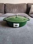 Staub Enameled Cast Iron Braiser/saut Pan - 11", 4Q, Basil Green New Read.... Fixed Price $229.99.