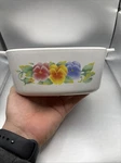 Corning Corelle Summer Blush 1.5 Quart A-1 1/2-B Square Casserole Dish Glass Lid. Fixed Price $30.00.