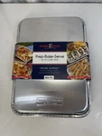Nordic Ware Naturals Prep Bake & Serve Aluminum Sheet Pans Set 4 New Usa Silver. Fixed Price $15.60.