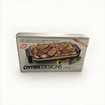 Pyrex Designs 1989 Rectangle Baking Dish Qt & Brass Cradle 2331-F W/ Orig Box. Fixed Price $19.89.