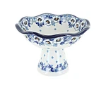 Blue Rose Polish Pottery - Georgia Small Pedestal Dish 5.5" Tall Uni.... Fixed Price $129.45.