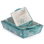 Wisenvoy Casserole Dishes For Oven Baking Ceramic 3-PCS Blue Green. Fixed Price $74.99.