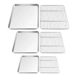 Teamfar Baking Sheet With Rack Set, Stainless Steel Cookie Pans. Fixed Price $39.69.