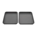 Everyday Set Of Nonstick Steel 9" X 6.2" Toaster Oven Mini Baking Sheets, Gray. Fixed Price $12.44.