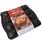 Nordic Ware Autumn Cakelet Pan Nonstick Cast Aluminum 16 Cakes Holds 3 Cups. Fixed Price $20.00.