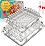 Air Fryer Basket, 2 Set Pan And Crisper Tray For Oven, Non-stick. Fixed Price $62.20.