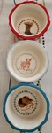 Pioneer Woman Set Of Three (3) Gingham Farm Animal Ramekin Cups Stoneware (2). Fixed Price $32.11.