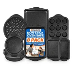 Emporio Kitchen Baking Pan Set - Nonstick Coating, Carbon Of 8, Gray. Fixed Price $63.99.