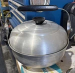 Vintage Mirro Silver Aluminum 2001KM Bun Warmer Mcm 3 Piece With Handle. Fixed Price $25.25.