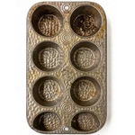 Vintage 1940S King 8 Cup Muffin Pan Hammered Tin Bakeware Usa. Fixed Price $24.99.