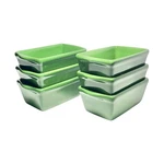 New Michaels Celebrate It Christmas 6 Green Ceramic Mini Loaf Baking Pans. Fixed Price $39.99.
