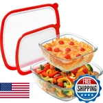 Nutriups 2-PIECE 9X9 & 7X7 Square Glass Baking Dish With Lid Set, Deep Pa. Fixed Price $67.80.