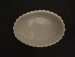 Vtg Hall China #851 Fluted Creme Brulee White Oval Dish Ramekin 3 Oz Excellent. Fixed Price $5.99.