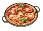 12 Inch Preseasoned Cast Iron Pizza Pan Handles Dosa Tawa Roti Crepe Skillet. Fixed Price $47.47.
