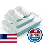 Sweejar Ceramic Bakeware Set Of 4 Casserole Dishes For Oven Rectangular Baking. Fixed Price $61.39.
