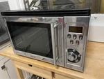 Sanyo EM-Z2100GS 0.8 Cu. Ft. Countertop Microwave & Toaster Oven Combo. Fixed Price $200.00.