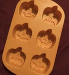 Two Identical Wilton Pumpkin Faces Silicone Halloween Treat Mold. Fixed Price $11.99.