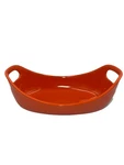 Rachael Ray Orange Stoneware 1.25 Qt Oval Baker Dish W/handles H022. Fixed Price $14.36.