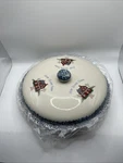 Stoneware Pie Plate W/ Cover "home Sweet Home" Blue White Cottage Core. Fixed Price $25.00.