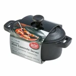 Tablecraft Cast Iron Oval Mini Casserole Dish With Lid Cookware 8-OUNCE Black. Fixed Price $28.69.