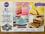 New Wilton 5 No-stick Bakeware Set Cupcake Round Rectangle Loaf Cookie Sheet. Fixed Price $11.99.