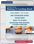 Ultra Cuisine Oven-safe, Dishwasher-safe 100% Stainless Steel Cooling And Baking. Fixed Price $50.72.