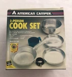 American Camper 2 Person Cook Set Heavy Gauge Aluminum 8 Piece Model 696. Fixed Price $29.99.