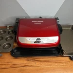 George Foreman Evolve Grill System GRP4800R Red W/ 2 Plates Clean Tested Works. Fixed Price $49.97.