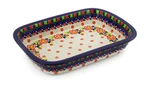 Polmedia Polish Pottery Rectangular Baker With Grip Lip Unikat - Floral Puzzl.... Fixed Price $142.46.