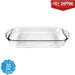 9''X13'' Casserole Dish Rectangular Baking Pan Glass Oven Bakeware 1PC 3QT.. Fixed Price $10.47.