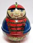 Hallmark Keepsake Ornament Jolly Wolly Soldier 1991 Pressed Tin Twist Off Top.. Fixed Price $7.95.