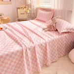 Pink Plaid Set - Queen Size, Light Buffalo Checkered Fitted Sheets.... Fixed Price $87.36.