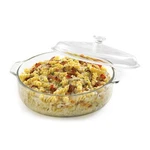 Libbey Round Casserole Dish With Lid, Elegant Glass Bakeware Lids Stacka.... Fixed Price $47.60.