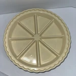 Chantal 11" Ceramic Pie Serving Dish Plate 93KA-2383 Sectional Divided Safe. Fixed Price $34.99.
