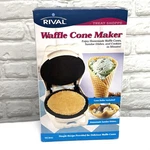 Rival Waffle Cone Maker Model WC800 White W/ Roller New. Fixed Price $54.99.