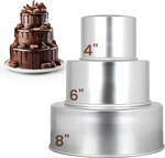 Tall Round Cake 4-INCH, 6-INCH, 8-INCH Set For 3-TIERED. Fixed Price $29.24.