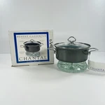 Chantal Buffet Casserole 3 Qt Onyx Glass Warming Stand Nos New Box. Fixed Price $99.99.