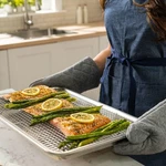 Ultra Cuisine Half Sheet Baking Pan & Stainless Steel Rack Set 13X18". Fixed Price $46.51.