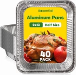 9X13 Aluminum Pans 40 Pack , Extra Heavy Duty Half Size Disposable Foi. Fixed Price $49.05.
