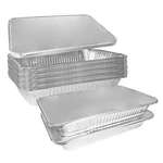 Disposable Half Size Deep Aluminum Steam Table Pans Bake Foil Tins W/ Lids 20PCS. Fixed Price $31.95.